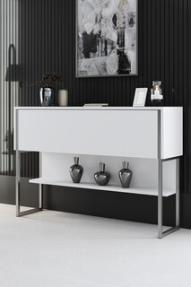 120x80x30 cm, Argintiu;Alb