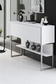 Dulap, Bexley, Luxe, 120x80x30 cm, PAL, Argintiu/Alb
