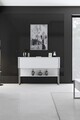 Dulap, Bexley, Luxe, 120x80x30 cm, PAL, Argintiu/Alb