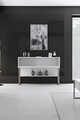 Dulap, Bexley, Luxe, 120x80x30 cm, PAL, Argintiu/Alb