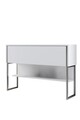 Dulap, Bexley, Luxe, 120x80x30 cm, PAL, Argintiu/Alb