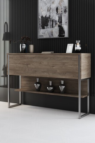 Dulap, Bexley, Luxe, 120x80x30 cm, PAL, Argint / Nuc