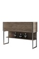 Dulap, Bexley, Luxe, 120x80x30 cm, PAL, Argint / Nuc
