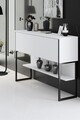 Dulap, Bexley, Luxe, 120x80x30 cm, PAL, Alb/Negru