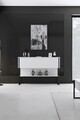 Dulap, Bexley, Luxe, 120x80x30 cm, PAL, Alb/Negru