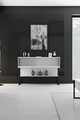 Dulap, Bexley, Luxe, 120x80x30 cm, PAL, Alb/Negru