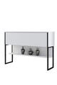 Dulap, Bexley, Luxe, 120x80x30 cm, PAL, Alb/Negru