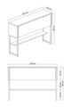 Dulap, Bexley, Luxe, 120x80x30 cm, PAL, Alb/Negru