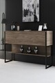 Dulap, Bexley, Luxe, 120x80x30 cm, PAL, Nuc negru