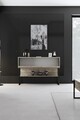 Dulap, Bexley, Luxe, 120x80x30 cm, PAL, Travertin / Negru