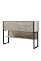 Dulap, Bexley, Luxe, 120x80x30 cm, PAL, Travertin / Negru