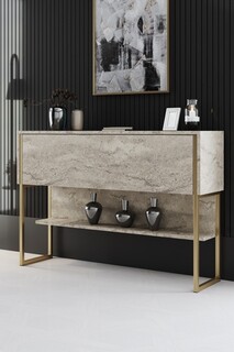 120x80x30 cm, Travertin;Auriu