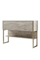 Dulap, Bexley, Luxe, 120x80x30 cm, PAL, Travertin / Auriu