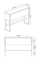 Dulap, Bexley, Luxe, 120x80x30 cm, PAL, Travertin / Auriu