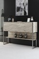 Dulap, Bexley, Luxe, 120x80x30 cm, PAL, Travertin / Argint