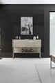 Dulap, Bexley, Luxe, 120x80x30 cm, PAL, Travertin / Argint