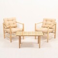 Set mobilier de gradina 3 piese, Hanah Home, MYG02, Crem
