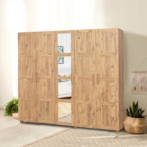 Dulap cu oglinda pentru haine Victoria - Atlantic, Vella, 220x50x201 cm