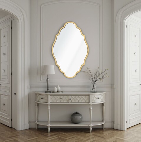 Oglinda decorativa, Lumisfera, Axis 45 x 70, 45x70 cm, MDF, Auriu