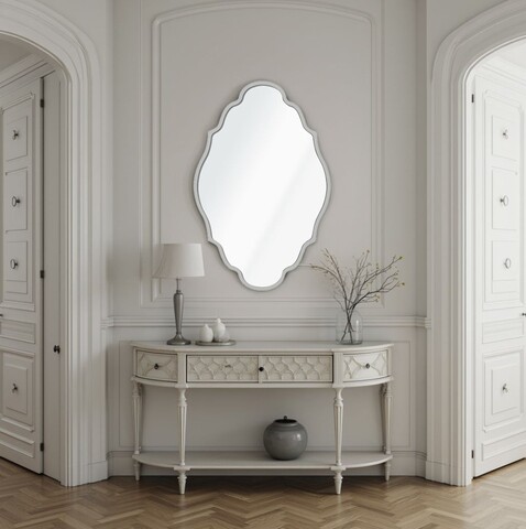 Oglinda decorativa, Lumisfera, Axis 45 x 70, 45x70 cm, MDF, Argintiu