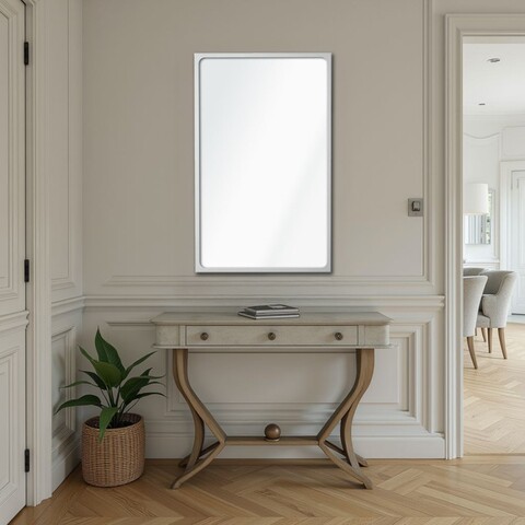 Oglinda decorativa, Lumisfera, Dune 50 x 70, 50x70 cm, MDF, Argintiu