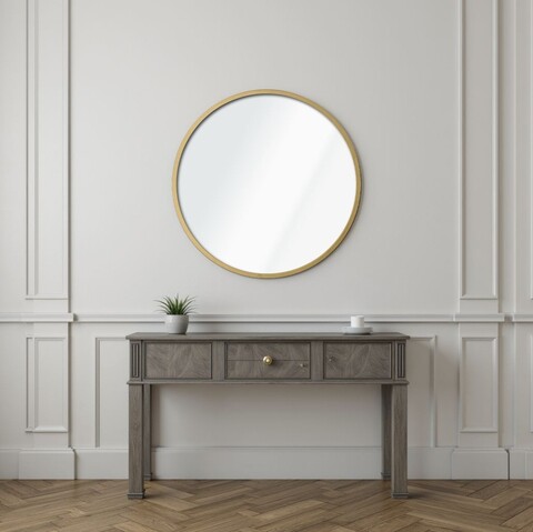 Oglinda decorativa, Lumisfera, Ocean 50, MDF, Auriu