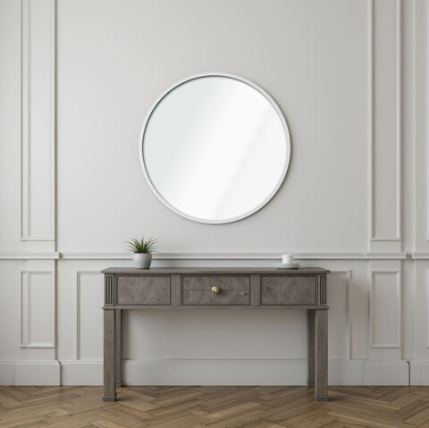 Oglinda decorativa, Lumisfera, Ocean 50, MDF, Alb