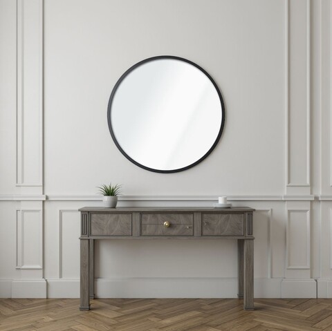 Oglinda decorativa, Lumisfera, Ocean 60, MDF, Negru