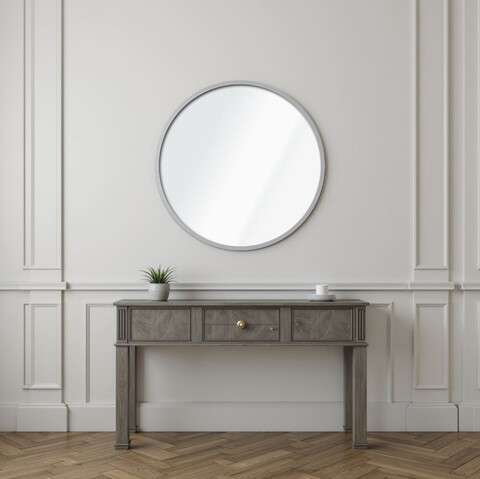 Oglinda decorativa, Lumisfera, Ocean 60, MDF, Argintiu