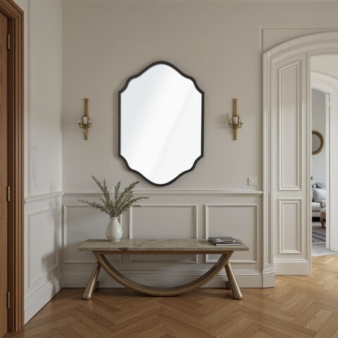 Oglinda decorativa, Lumisfera, Starlit 30 x 45, 30x45 cm, MDF, Negru