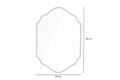Oglinda decorativa, Lumisfera, Starlit 30 x 45, 30x45 cm, MDF, Alb