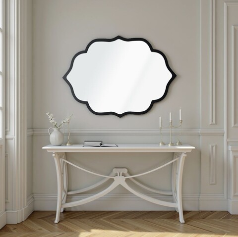 Oglinda decorativa, Lumisfera, Velvet 30 x 42, 30x42 cm, MDF, Negru