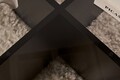 Masuta de cafea, Nordure, Aeris, 75x35x75 cm, Sticla temperata , Lemn negru / Transparent