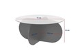 Masuta de cafea, Nordure, Aeris, 75x35x75 cm, Sticla temperata , Lemn negru / Transparent