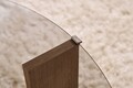 Masuta de cafea, Nordure, Clara, 75x40x75 cm, Sticla temperata , Stejar Safir / Fume