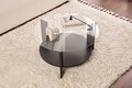 Masuta de cafea, Nordure, Clara, 75x40x75 cm, Sticla temperata , Lemn negru / Transparent