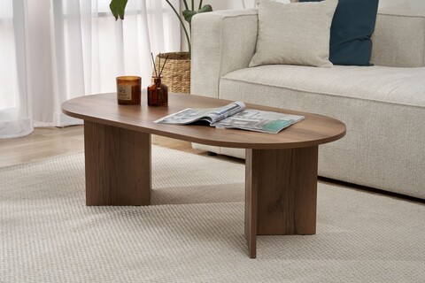 Masuta de cafea, Nordure, Sable, 119x40x60 cm, PAL, Maro