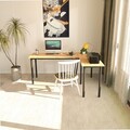 Birou, Caliente, Viva L, 150x74 cm, PAL, Negru / Pin Atlantic
