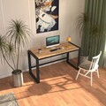 Birou, Caliente, Marsilya 152, 152x77x55 cm, PAL, Negru / Pin Atlantic