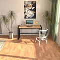 Birou, Caliente, Marsilya 152, 152x77x55 cm, PAL, Negru / Pin Atlantic