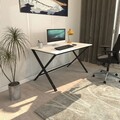 Birou, Caliente, Elite, 120x77x70 cm, PAL, Alb/Negru