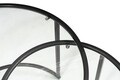 Masuta de cafea, Caliente, Belarus 80, 80x43x80 cm, Sticla temperata, Negru/Transparent