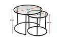 Masuta de cafea, Caliente, Belarus 80, 80x43x80 cm, Sticla temperata, Negru/Transparent