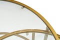 Masuta de cafea, Caliente, Belarus 80, 80x43x80 cm, Sticla temperata, Auriu / Transparent