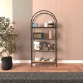 Corp biblioteca, Caliente, Mona 80, 80x175x30 cm, PAL, Negru / Pin Atlantic