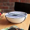 Tál fedővel ebédre, Villeroy & Boch, To Go Indigo Dish L, vízzáró, 800 ml, prémium porcelán / szilikon