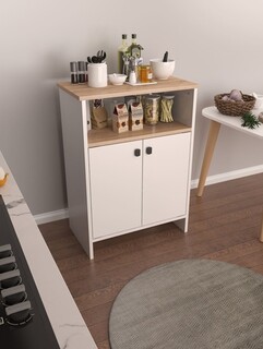 62x85x35 cm, Sonomo;Alb