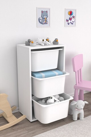 Dulap multifunctional, Estella, Bronz 3D, 45x90x30 cm, PAL, Alb