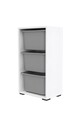 Dulap multifunctional, Estella, Bronz 3D, 45x90x30 cm, PAL, Alb/Gri