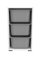 Dulap multifunctional, Estella, Bronz 3D, 45x90x30 cm, PAL, Alb/Gri